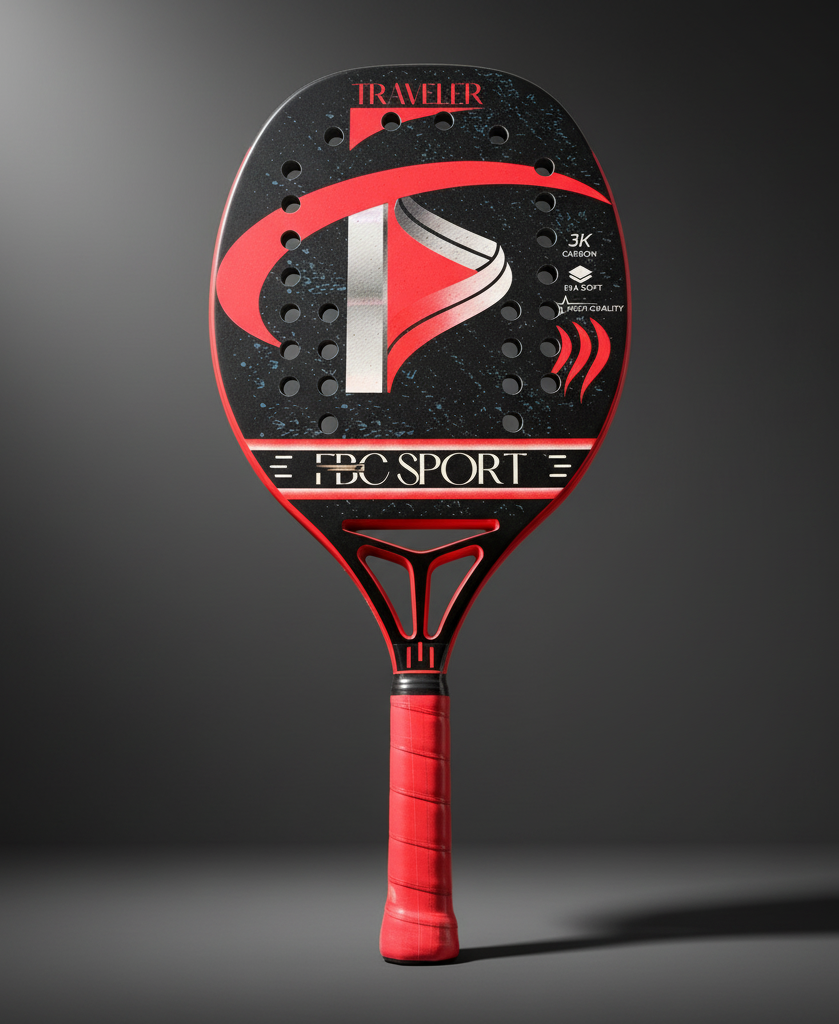 Beach Tennis Racket 3k 100% Carbon. Professional Line 2026 FBC SPORT