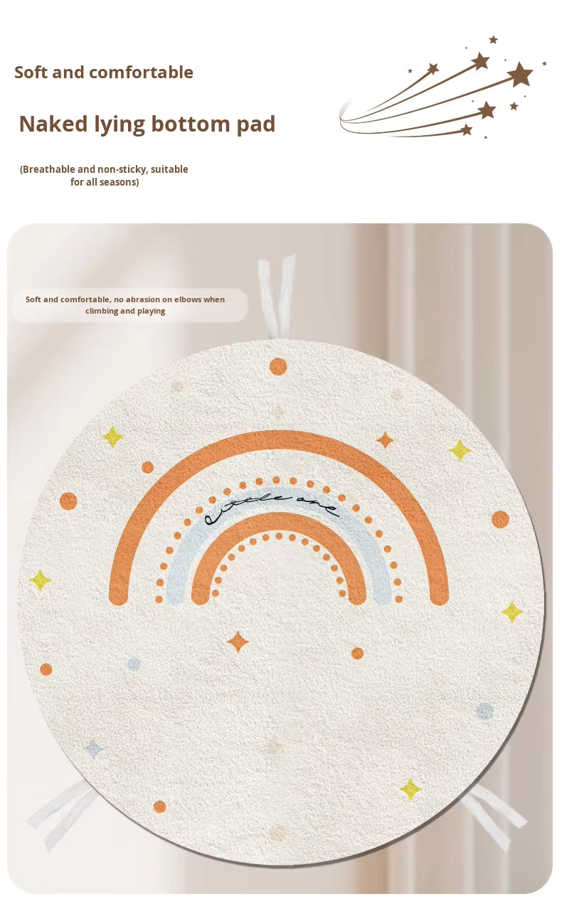 Wooden Early Education Newborn Gym Rack Baby Grasping Cloud Star Moon Pendant Infant Exercise Triangle Toy