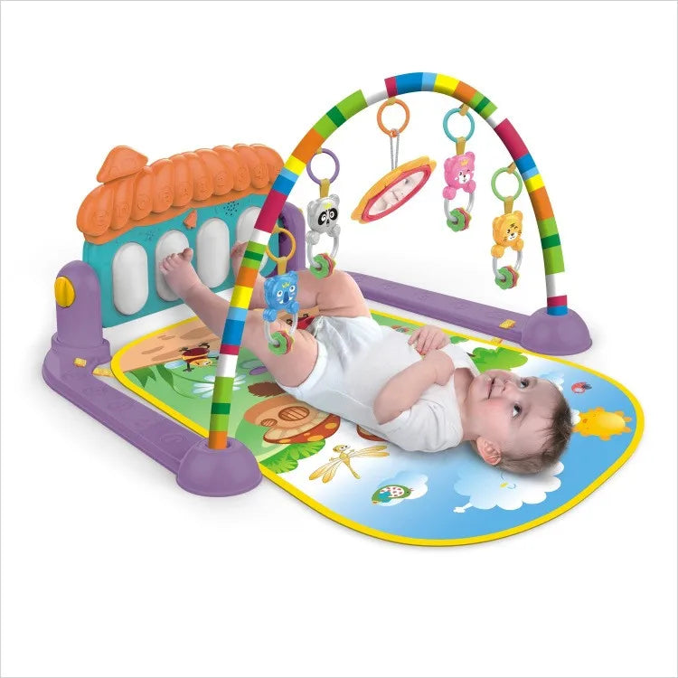 Baby Fitness Stand Music Play Gym Activity Toys Newborn Piano Crawling Blanket Pedal Game Pad Early Education 0-36 Months Gifts