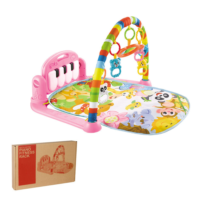 Baby Fitness Stand Music Play Gym Activity Toys Newborn Piano Crawling Blanket Pedal Game Pad Early Education 0-36 Months Gifts