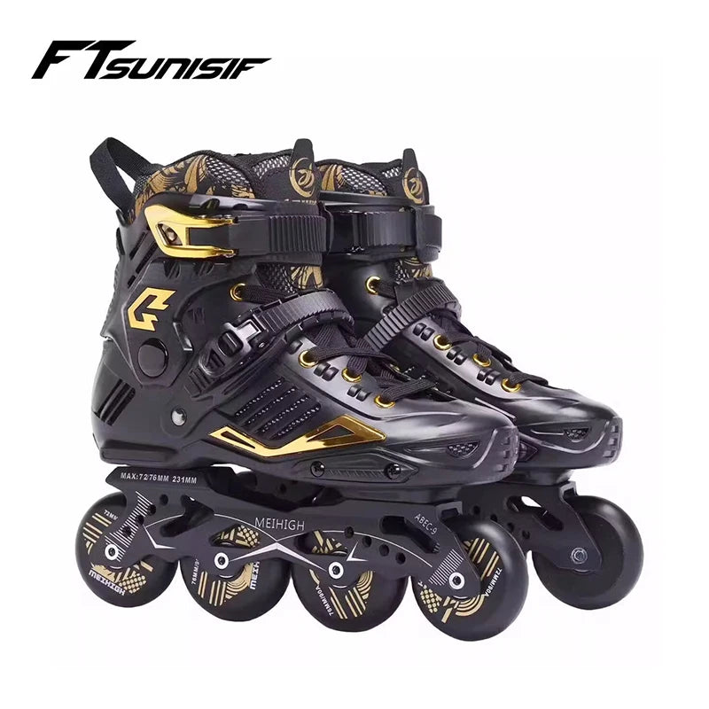 Competitive Adult Roller Skates College-In-Line Fancy Roller Skates Mesh Inner Single-Row Competitive Wheel