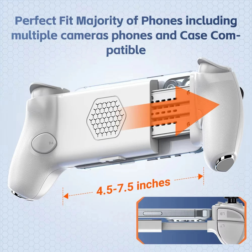 Gamwing Mobile Phone Game Controller Gamepad Joystick Type-C Wired & BT Compatible with Android, iOS for iPhone15 Series