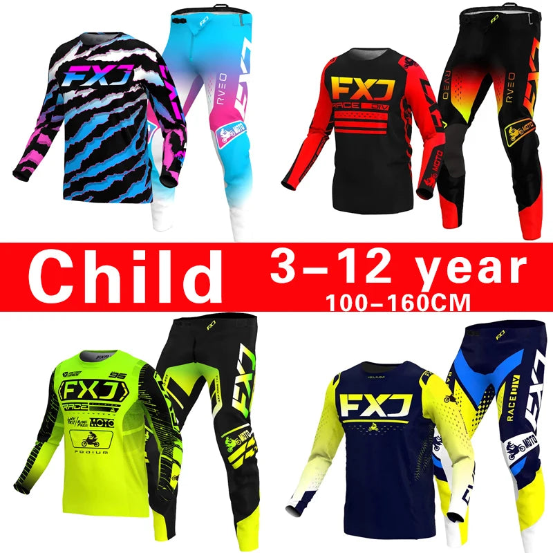 motocross child set MX Jersey and Pants kids children Set Dirt Bike MTB DH UTV Enduro Gear Combo Off Road Youth Racing Suit