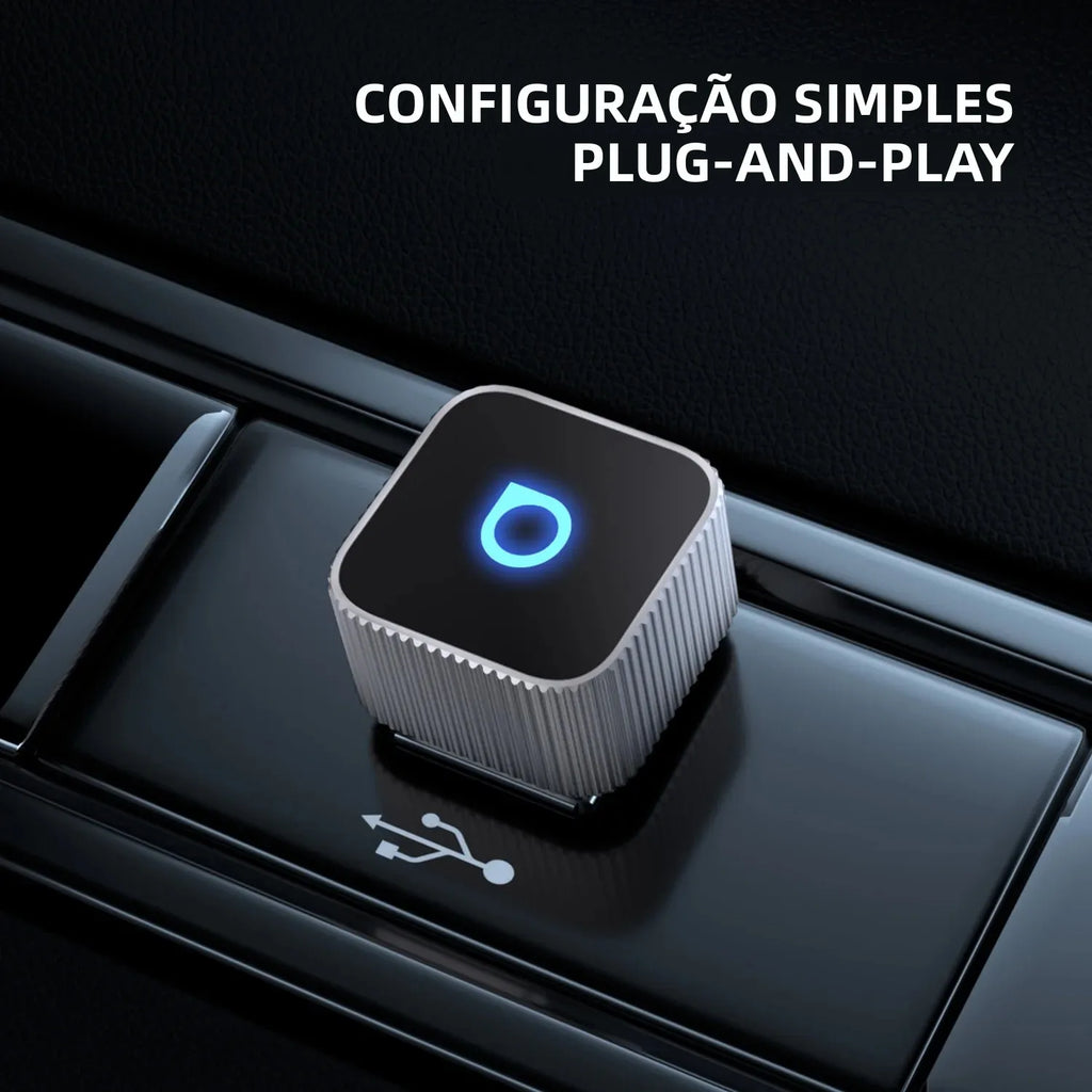 OTTOCAST Mini Slim Cube Wireless CarPlay Android Auto Adapter 2 in 1 USB AI Car Accessories for VW Haval Audi Kia Porsche Lexus