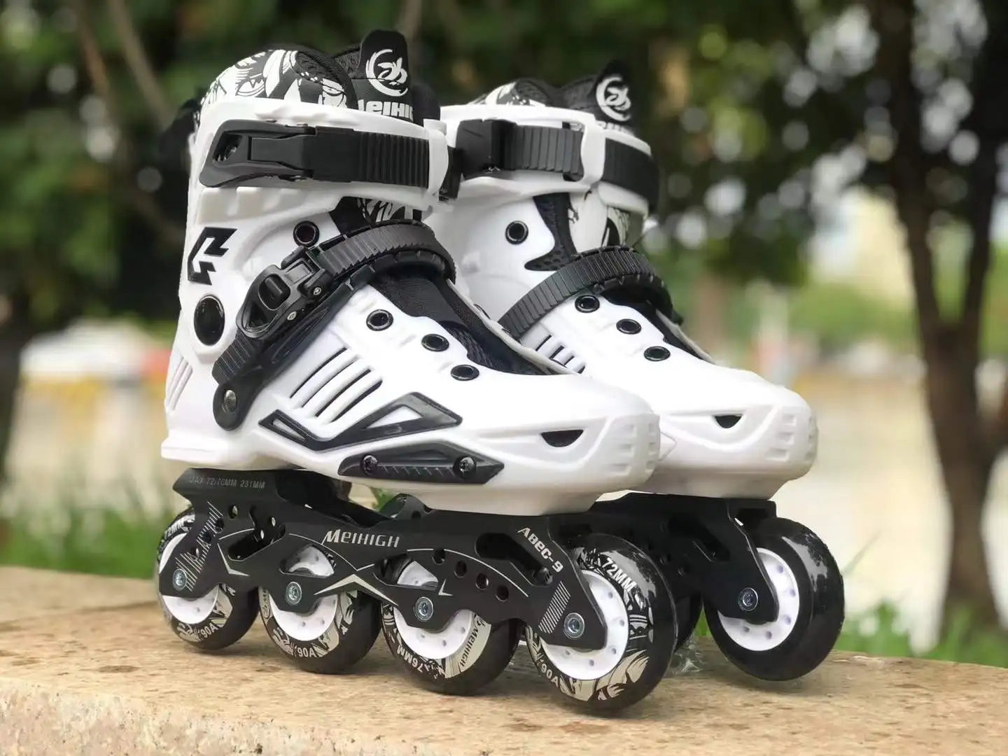 Competitive Adult Roller Skates College-In-Line Fancy Roller Skates Mesh Inner Single-Row Competitive Wheel