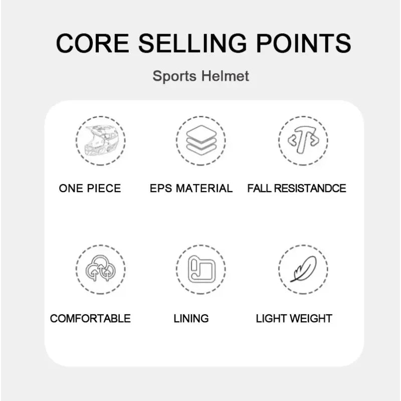 Yoloon EN1078 Outdoor Sports Custom Full Face MTB Bike Helmet Enduro Aullt Unisex Protection Downhill Full Face Bike Helmet