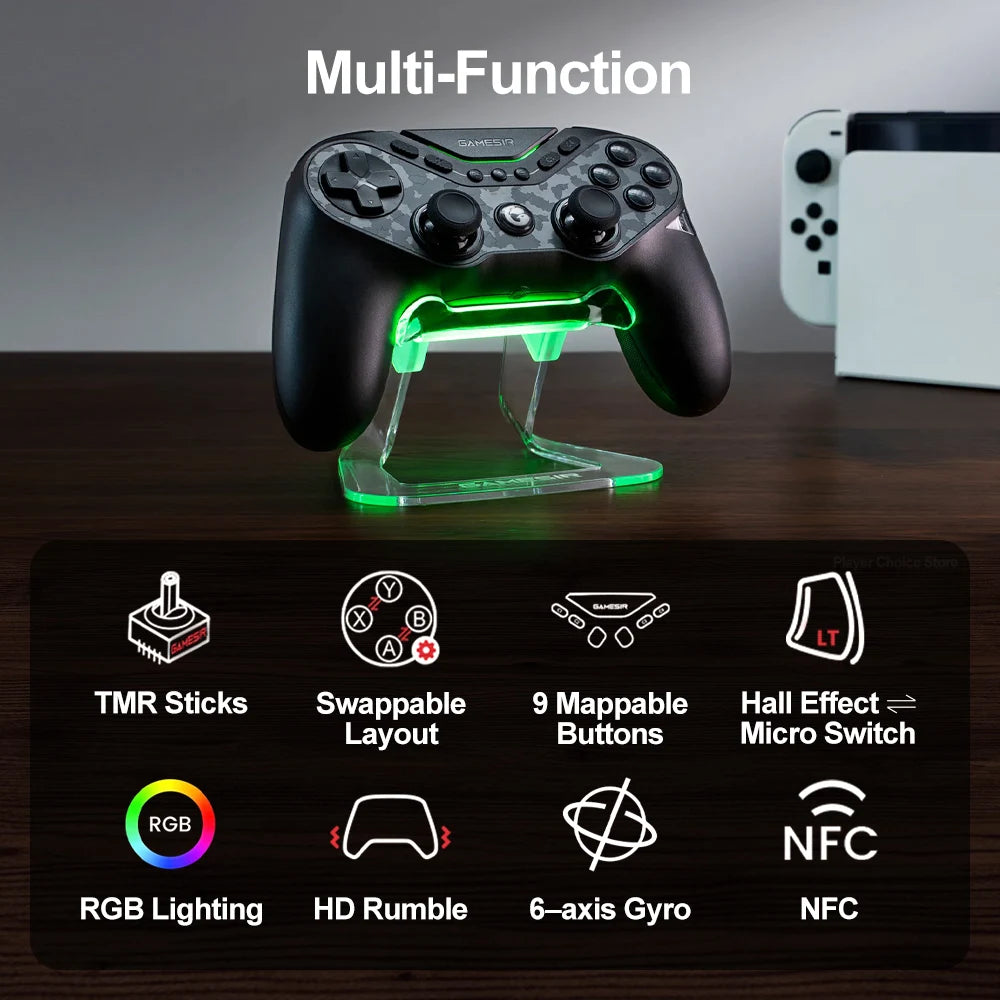 GameSir Tarantula Pro Gamepads PC for Nintendo Switch 2 Switch Android iOS TMR Hall sticks NFC 6 axis Gyro 9 Programmable Button