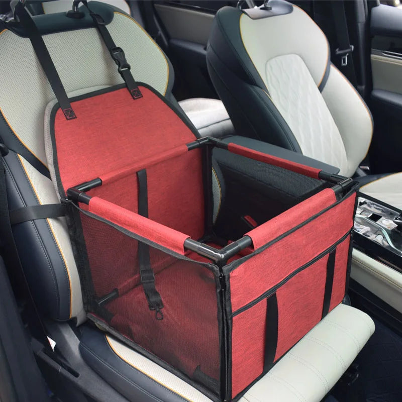 Pet Dog and Cat Safety Car Seat  Cover Foldable Hammock Pet Harness Cat Bag Basket Stable and Foldable Travel Dog Car Seat