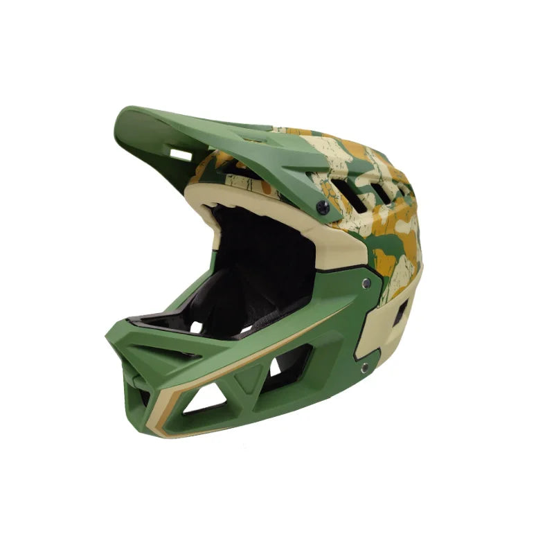 Yoloon EN1078 Outdoor Sports Custom Full Face MTB Bike Helmet Enduro Aullt Unisex Protection Downhill Full Face Bike Helmet