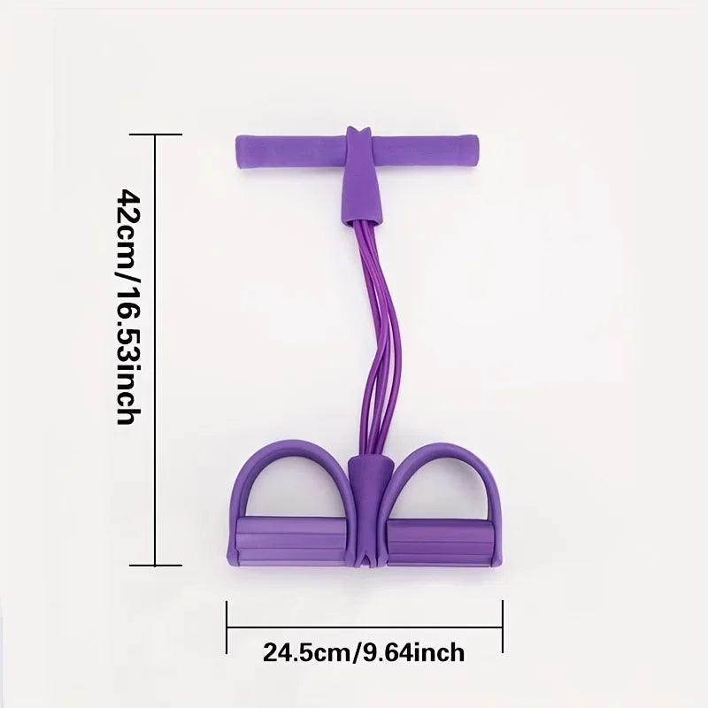 Thickened Foot Pedal Resistance Band Yoga Fitness Equipment Women's Home Exercise Rope Abdominal Muscle Builder