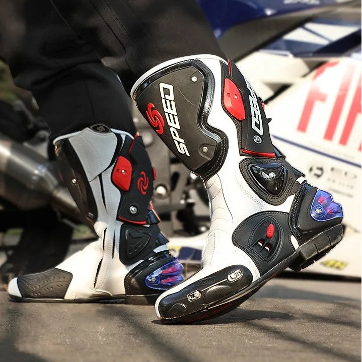 PRO-BIKER Motocross Boots Bikes Motorcycle Boots Shoes for Men Protection Motorbike Riding Motorcycle Shoes