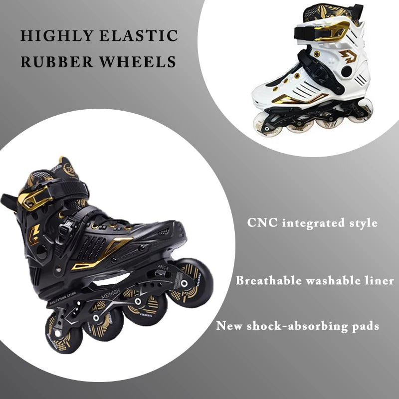 Competitive Adult Roller Skates College-In-Line Fancy Roller Skates Mesh Inner Single-Row Competitive Wheel