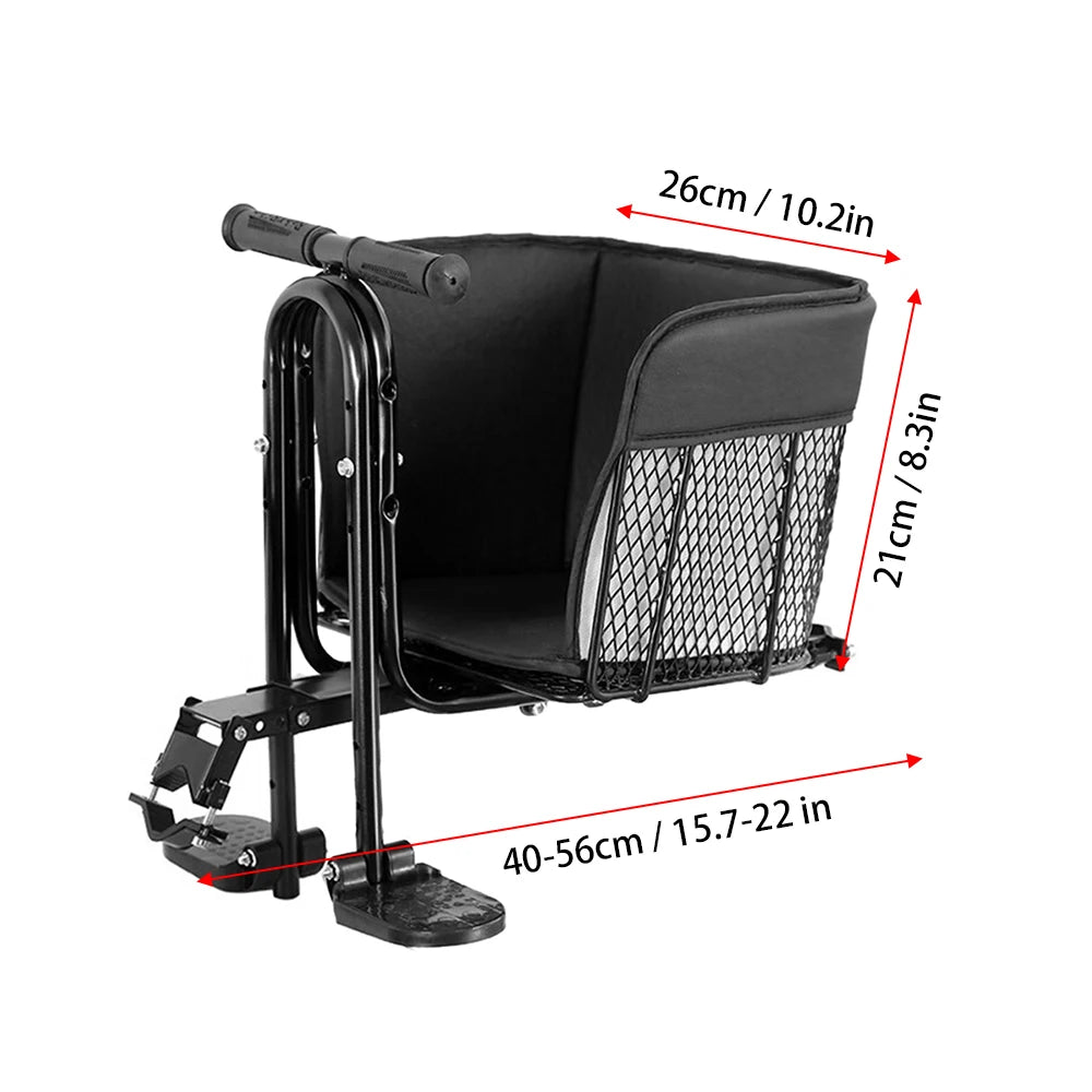 Lixada Front Bicycle Seat Child Safety Child Saddle with Pedals and Support for MTB Road Bike Comfortable Bike Saddle