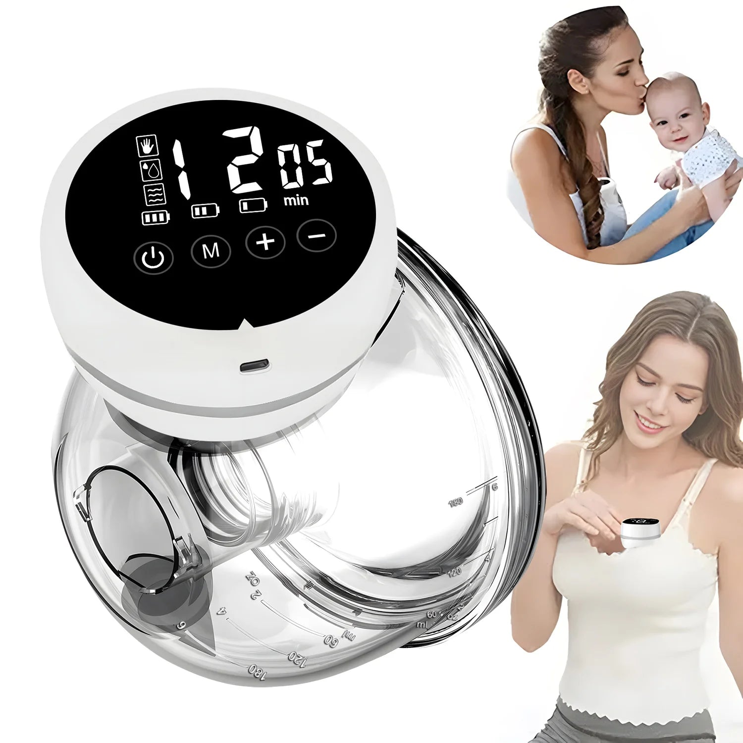 Wearable Breast Pump Electric Painless Double-sided Fully Automatic Integrated Hands-free Breast Collector Breastfeeding