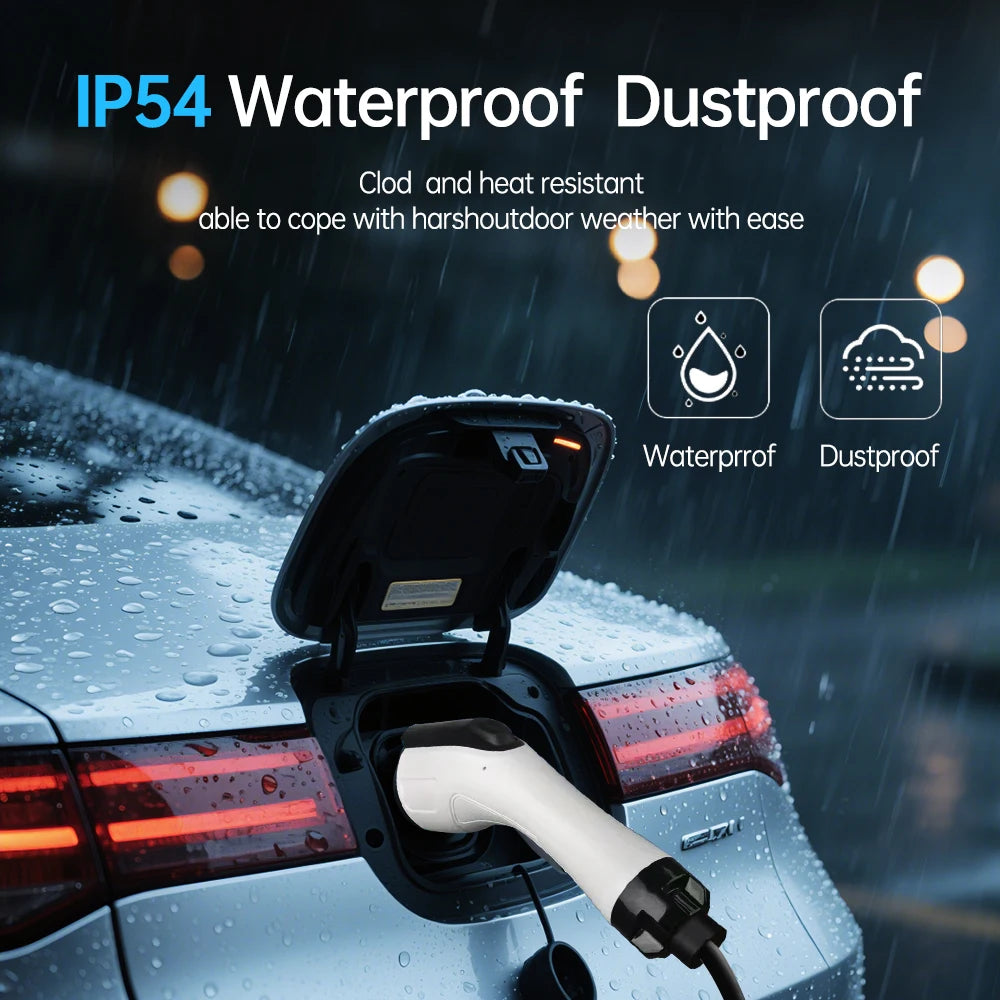 Electric Car Charger 3.5kW IEC62196-2 16A Type 2 Portable EV Charger Type1 SAEJ1772 EU Plug Charging Cable for Electric Vehicles