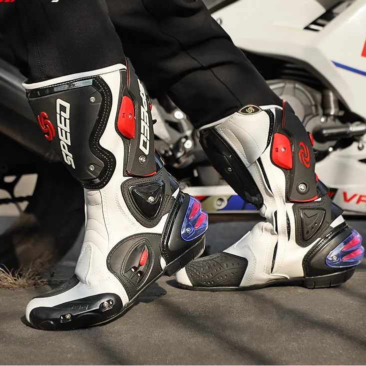 PRO-BIKER Motocross Boots Bikes Motorcycle Boots Shoes for Men Protection Motorbike Riding Motorcycle Shoes